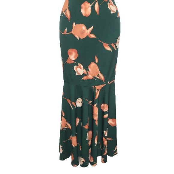 Green Maxi Long Dress Gown Sleeveless Mermaid Style Long Dress - Size XS/S - Picture 4 of 15